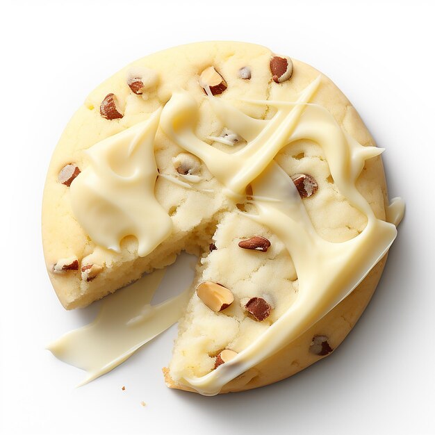 White Chocolate Cookie with a Bite Taken Out