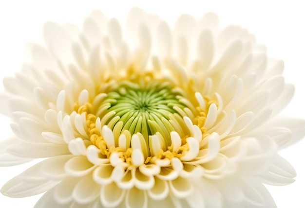 Photo white chrysanthemum flowers on a white background