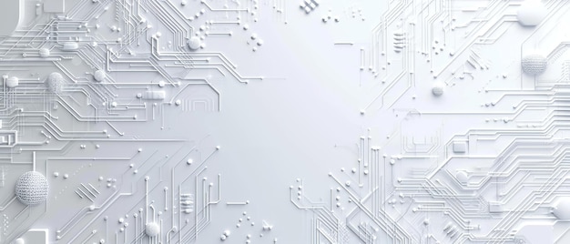 White Circuit Board Background