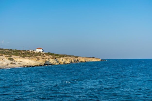 White cliffs beach on the island of Cyprus