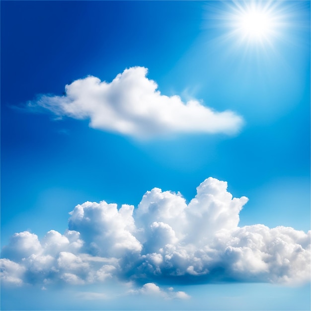 White cloud on blue sky background