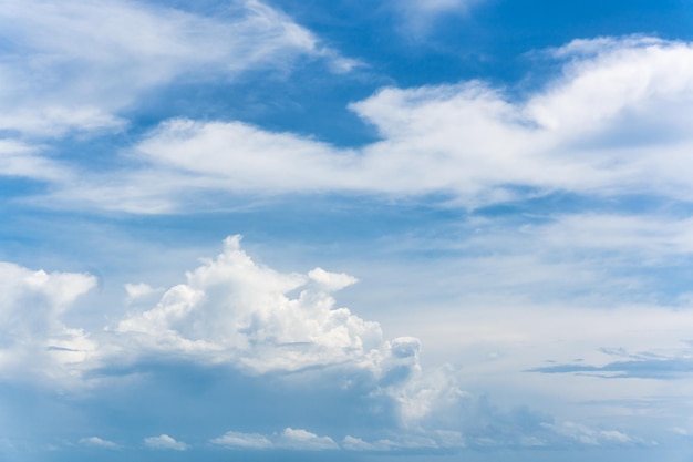 White cloud on blue sky in bright day