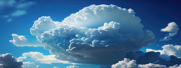 White cloud on blue sky