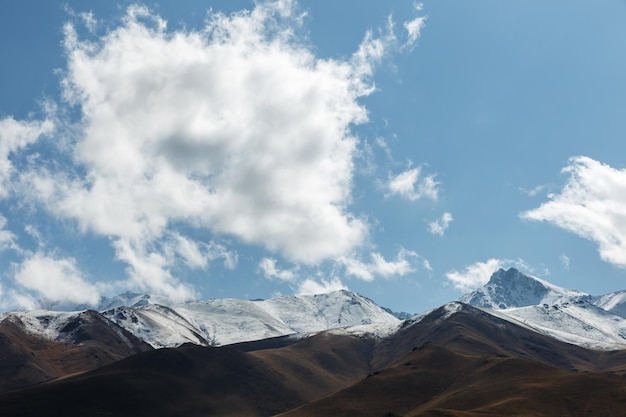 White cloud over the mountains