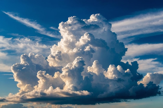 White cloud in sky background