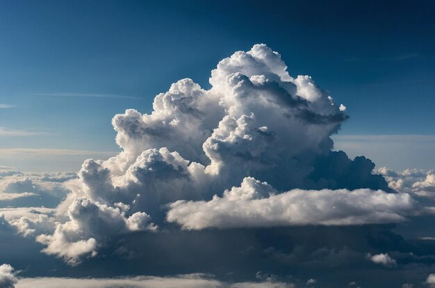 White cloud with gray clouds