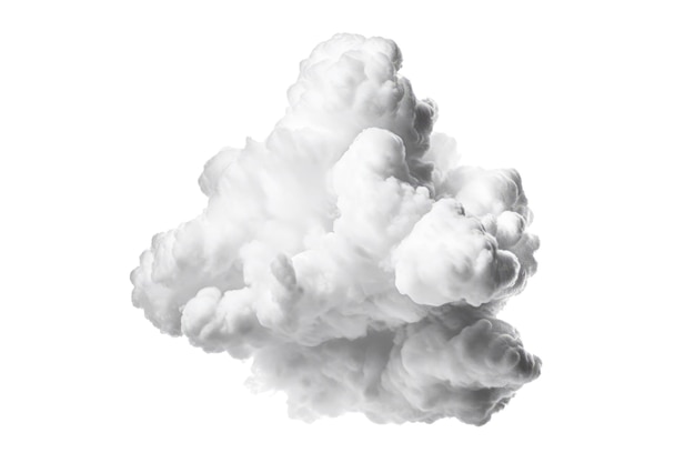 A white cloud with a white background