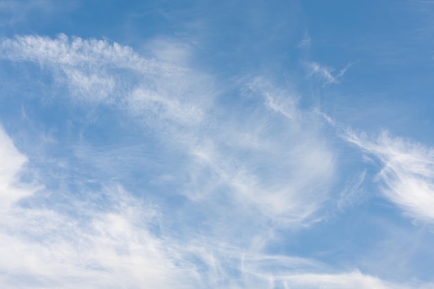 White clouds under the blue sky Atmosphere weather Look in the sky