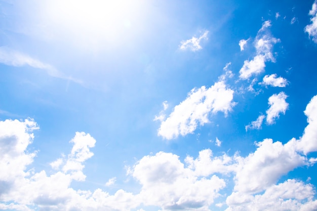 White clouds in Blue sky,  the beautiful sky with clouds