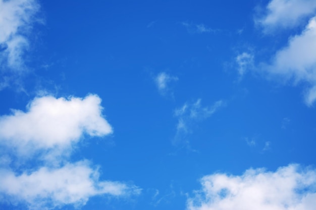 White clouds in the blue sky Shot in Sardinia Italy