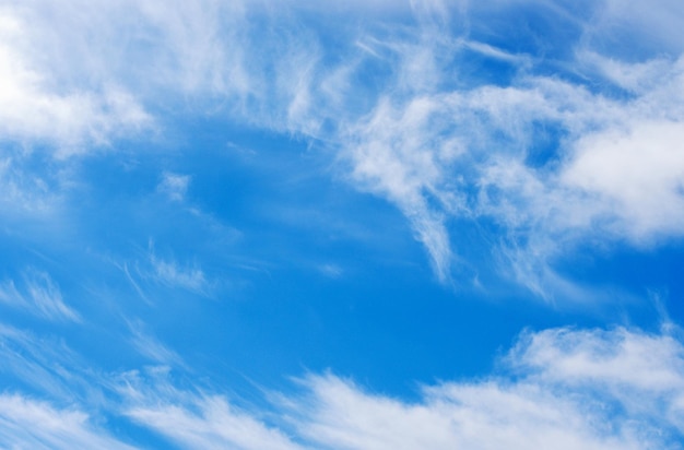 White clouds in blue sky