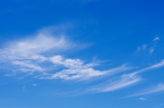 White clouds in blue sky