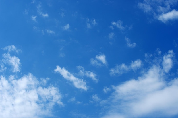 White clouds in blue sky