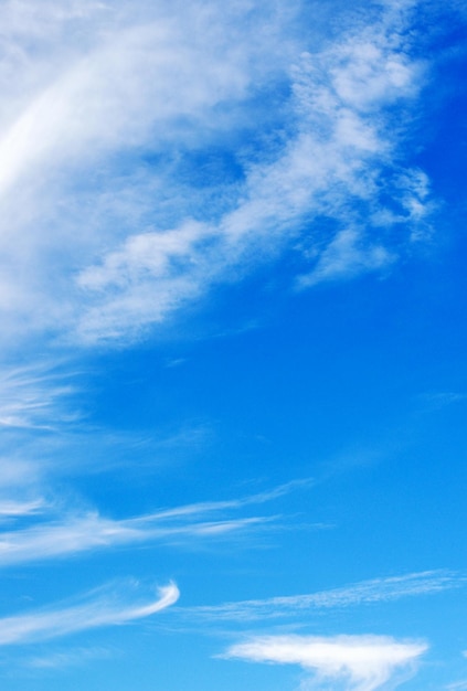 White clouds in blue sky