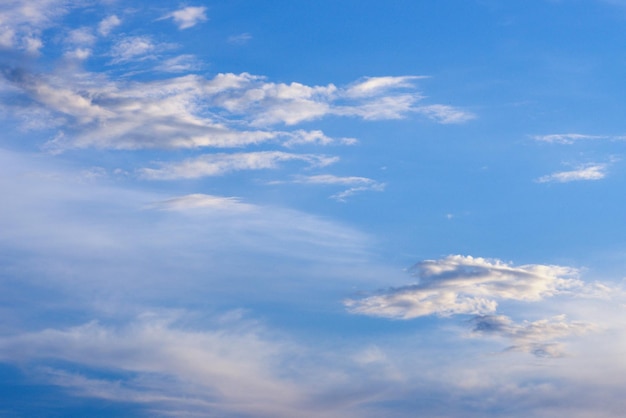 White clouds in blue sky