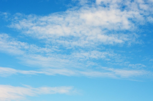 White clouds in blue sky