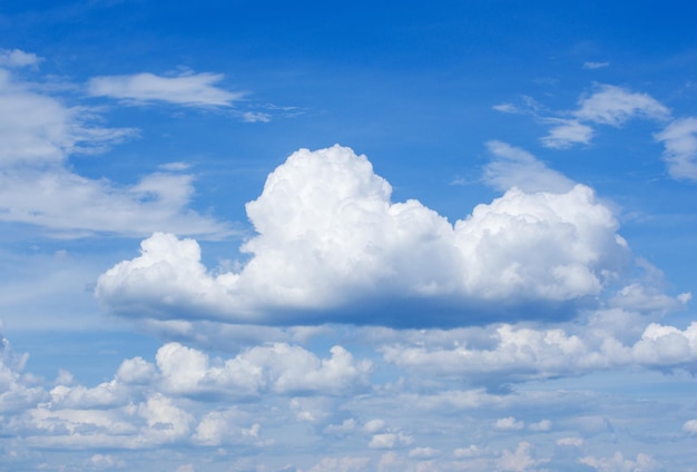 White clouds in blue sky