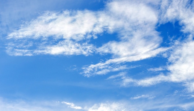 White clouds in blue sky