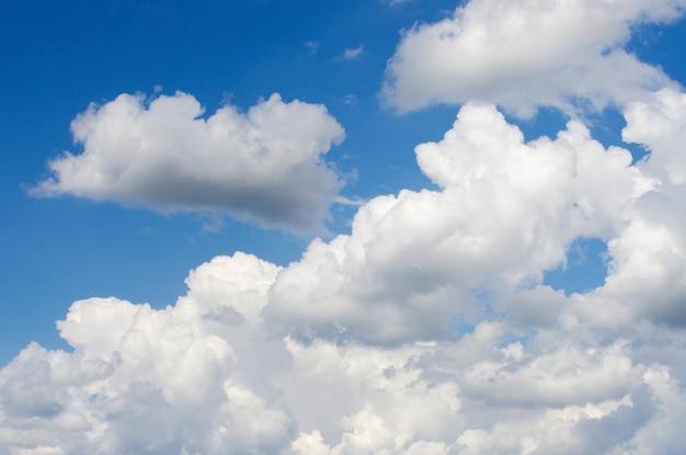 White clouds in blue sky