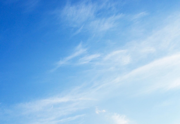 White clouds in blue sky