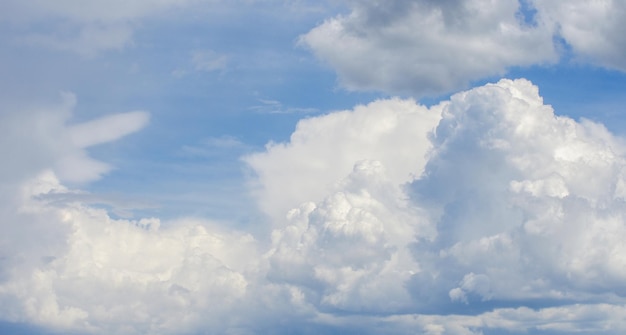 White clouds in blue sky