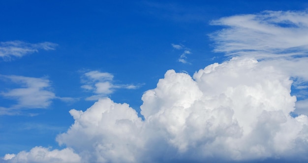 White clouds in blue sky