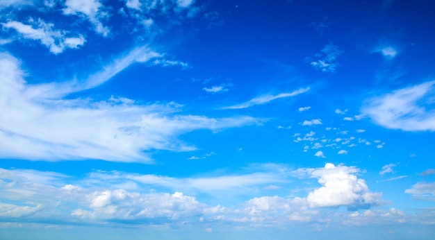 White clouds in blue sky