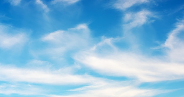 White clouds in blue sky