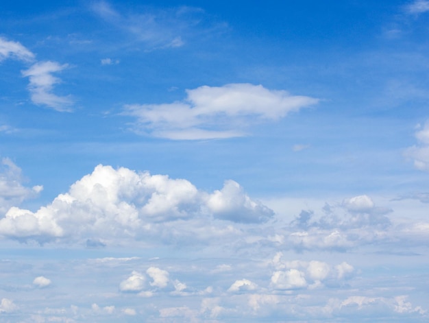 White clouds in blue sky