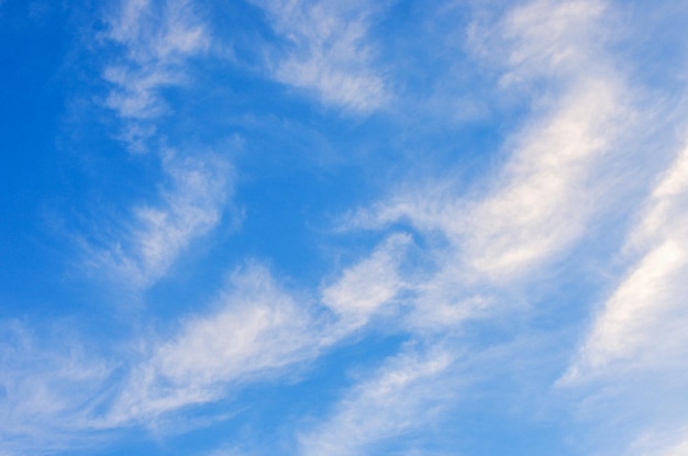 White clouds in blue sky