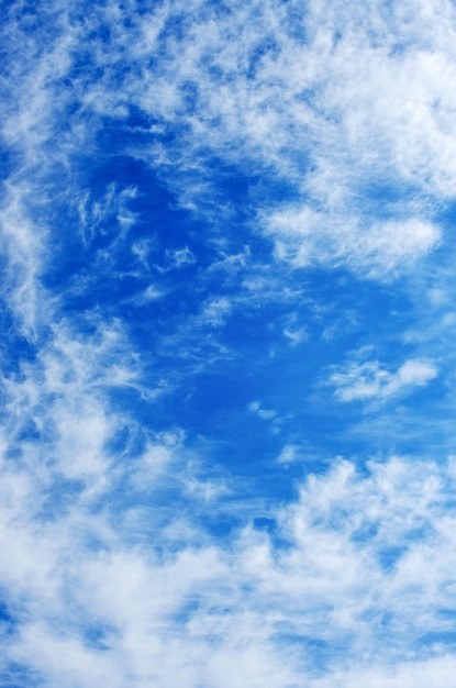 White clouds in blue sky