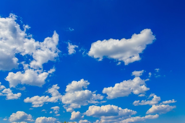 White clouds in blue sky