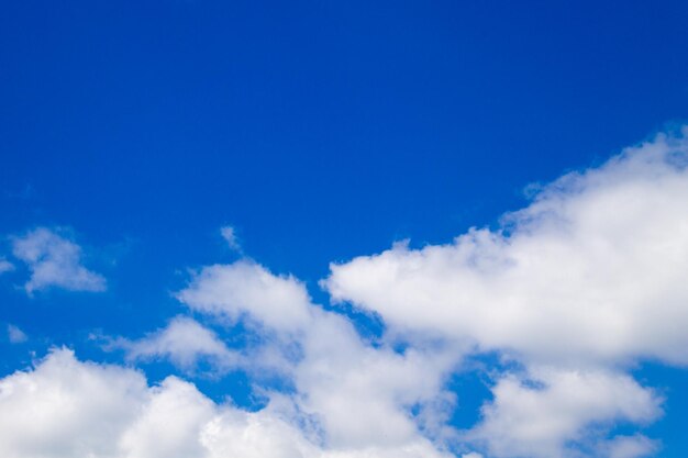 White clouds in blue sky