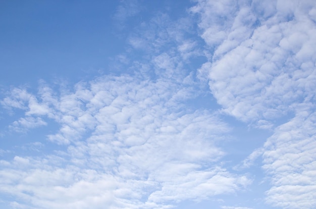 White clouds in the blue sky