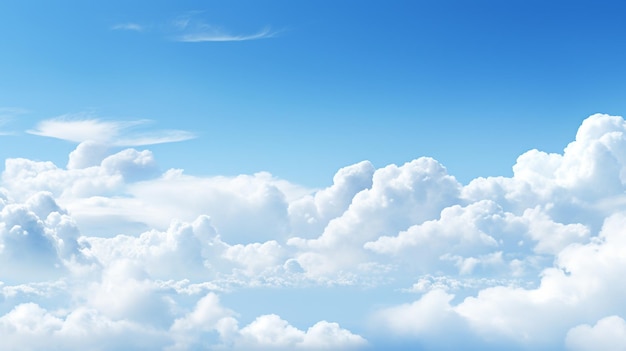 White clouds on a daylight blue sky background