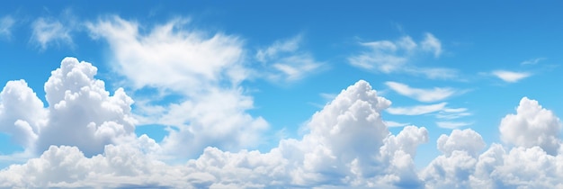 White clouds on a daylight blue sky background