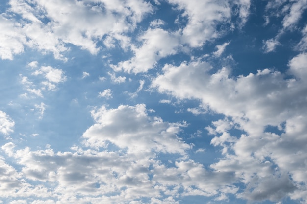 White clouds in summer blue sky