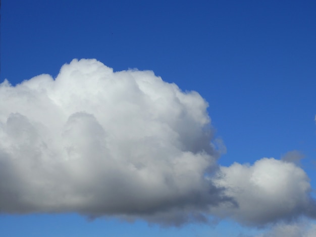 White clouds over summer sky