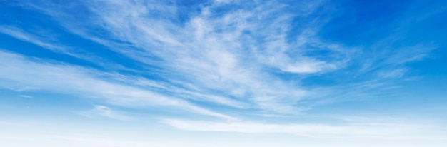 White clouds with blue sky background