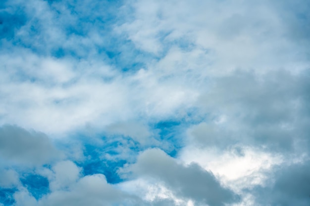 White cloudy in blue sky background