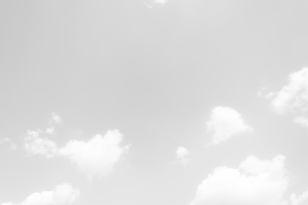 White cloudy sky for background