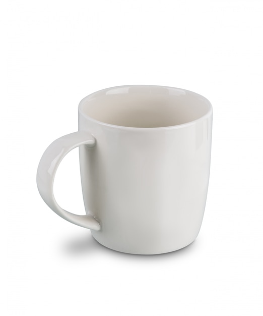 White coffee cup isolated isolated