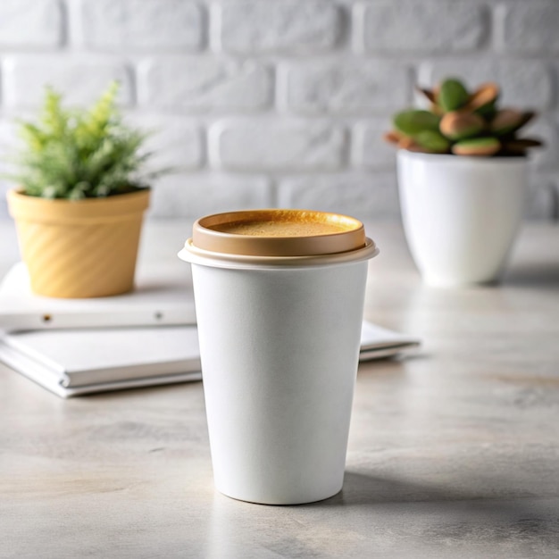 a white coffee cup mockup