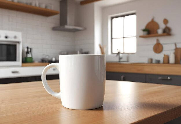 White Coffee Mug in a Kitchen Scene stylist image