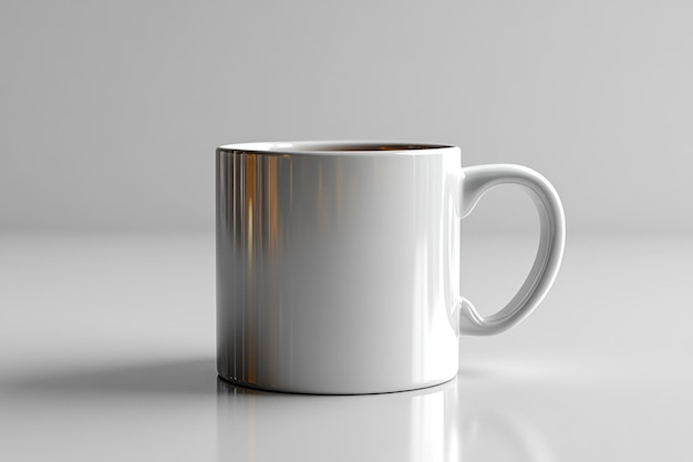 White Coffee Mug on a White Background