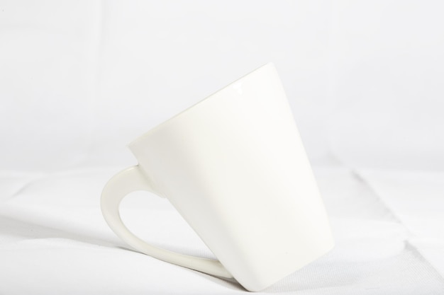 white coffee mug on a white background