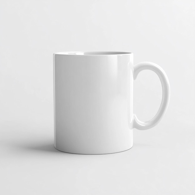 a white coffee mug with a handle that says  no  on it