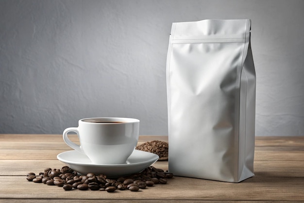 white coffee pack mockup