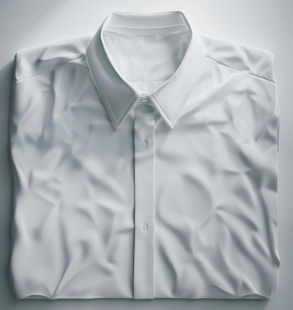 Photo white collared shirt design template