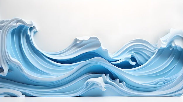 white color 3d sea wave water landscape background wallpaper